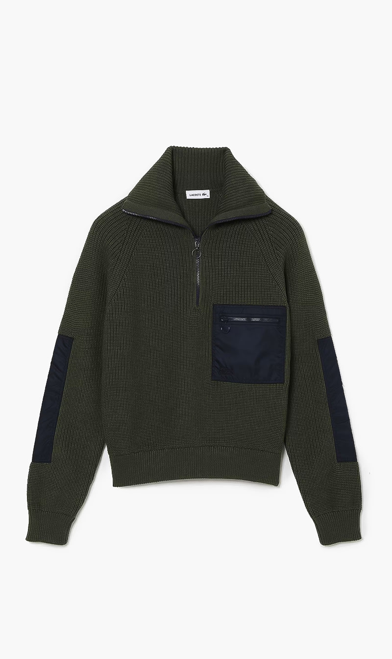 

Ribbed Long Sleeves Sweater, Green