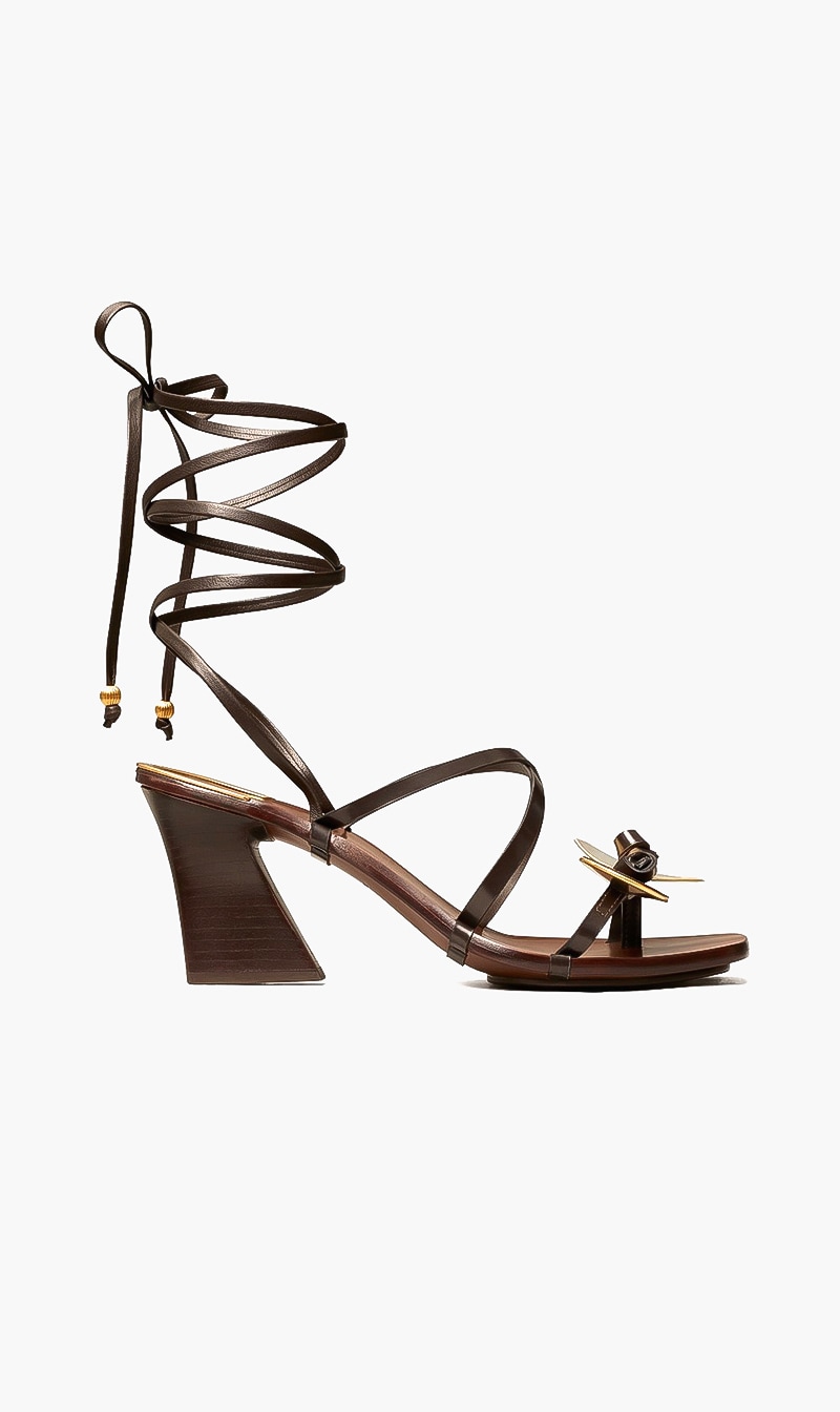 

Tory Burch Multi-color Artisanal Knot Heeled Sandal for Women | The Deal Outlet