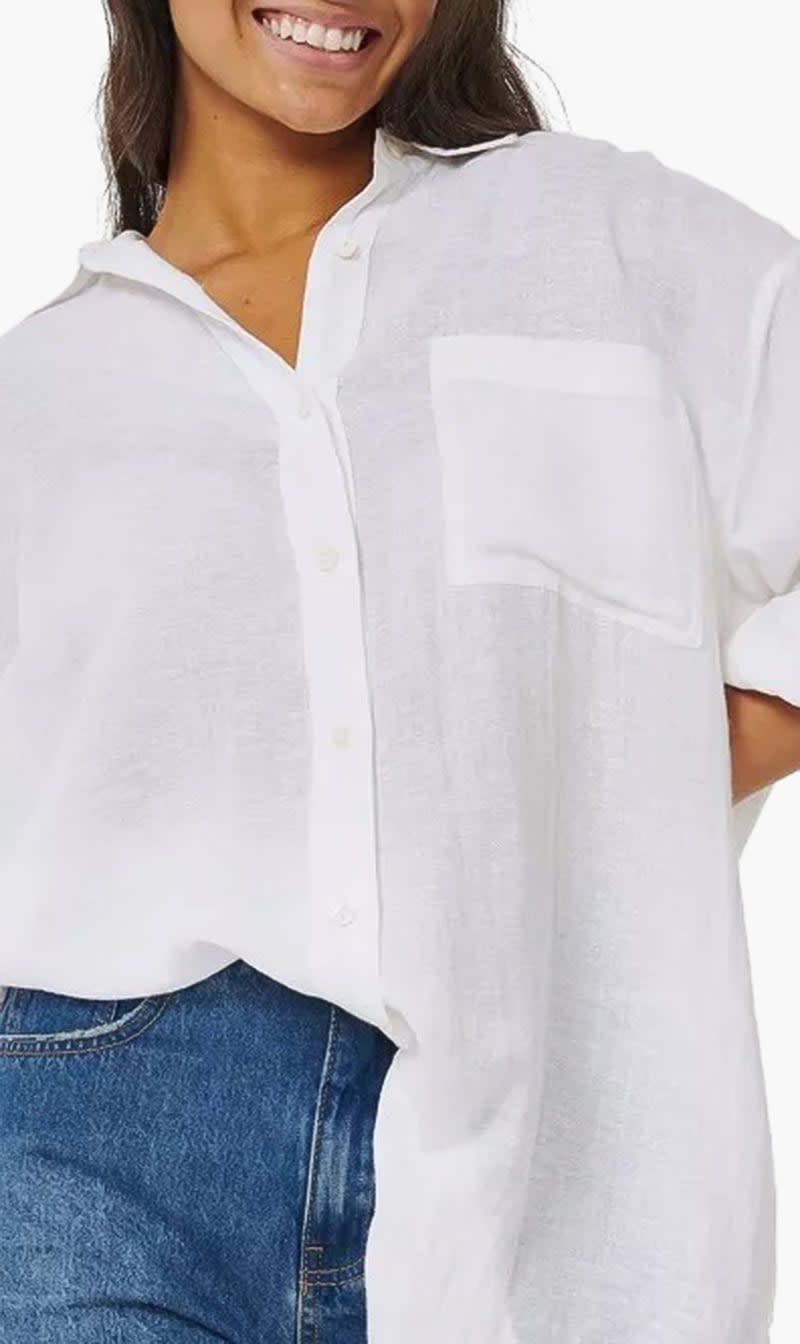 Ripcurl White Premium Surf Holiday Shirt for Women