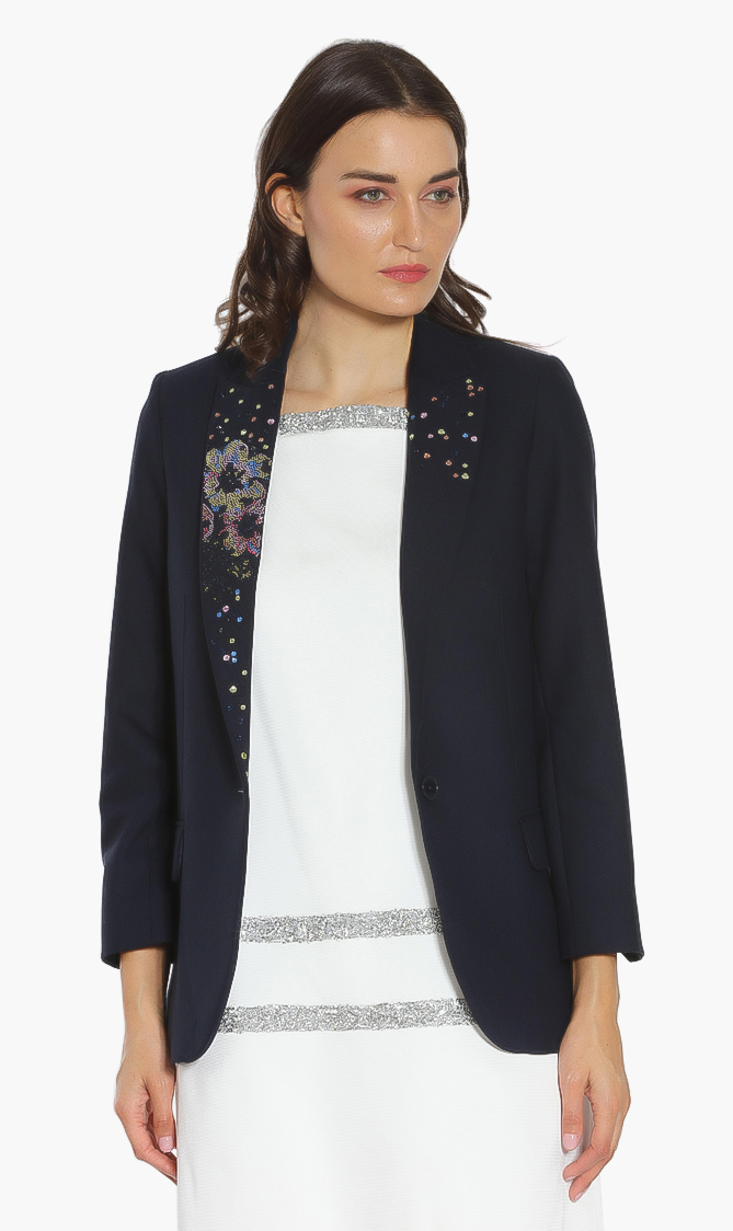 

Zadig & Voltaire Viva Strass Flower Blazer