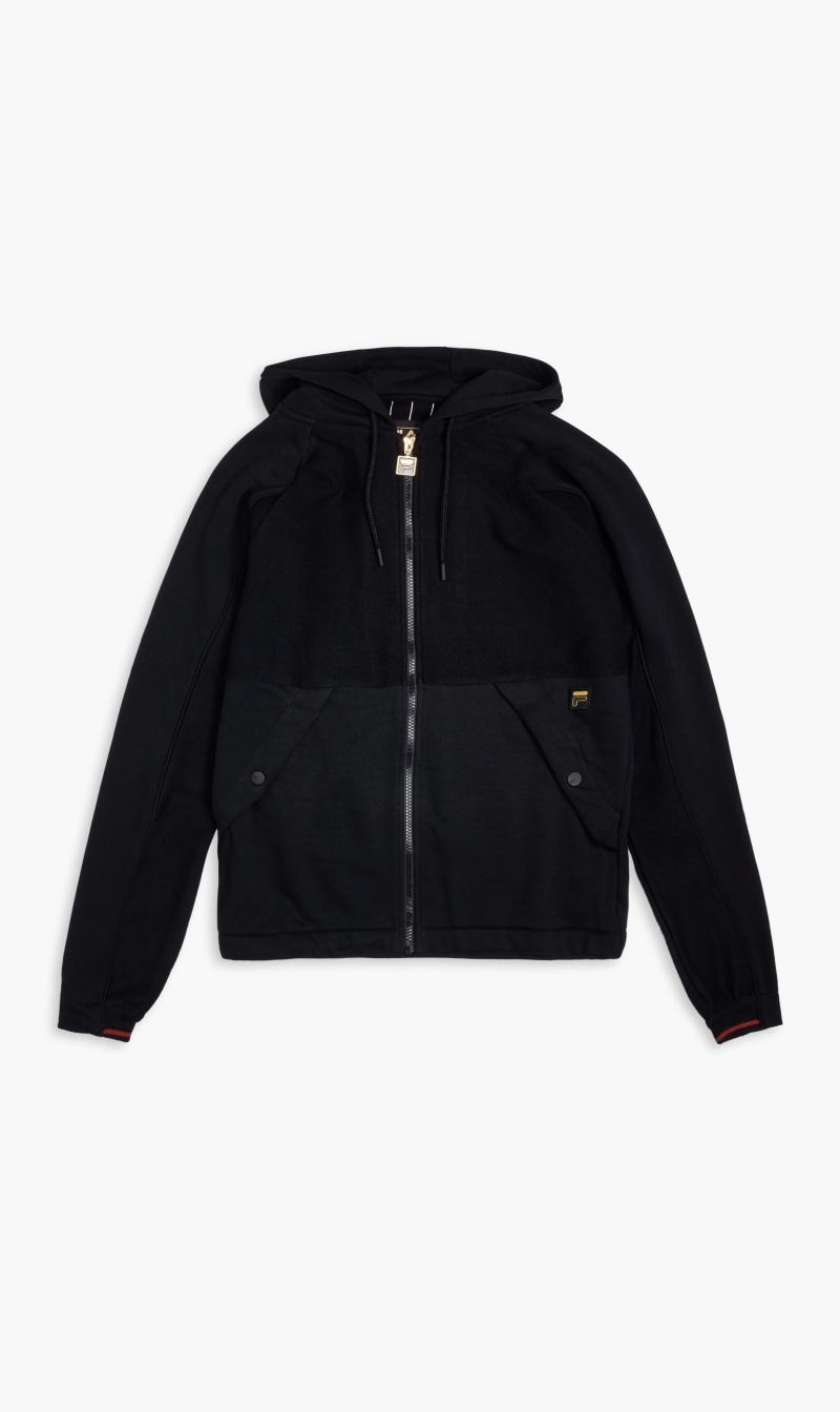 

Fila Black Seppi Pinstripe Print Back Hoodie for Men | The Deal Outlet