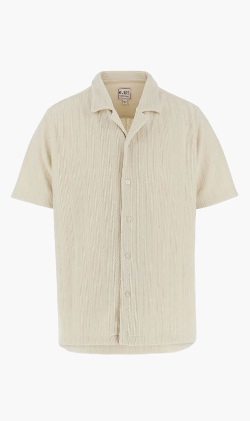 

Guess Beige Textured Knit Shirt for Men | The Deal Outlet