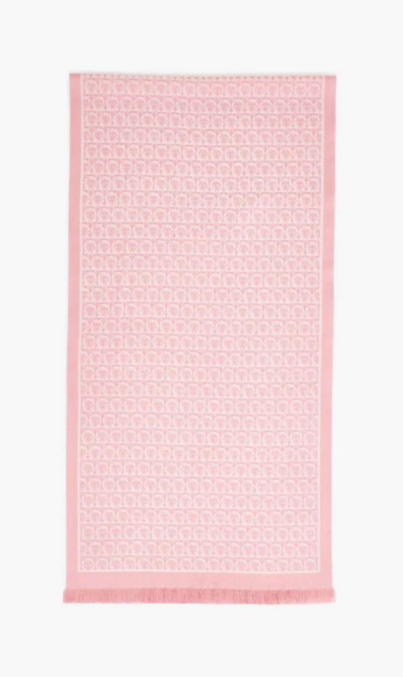 

Salvatore Ferragamo Pink Gancini Scarf for Women | The Deal Outlet