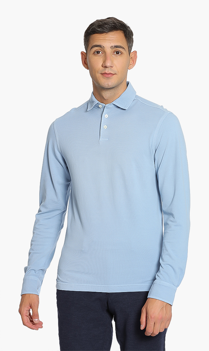 

Hackett London Long Sleeve Trim Polo