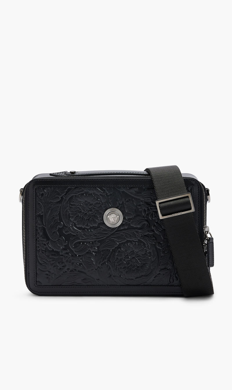 

Versace Black Messenger Calf Leather Embossing Barocco+calf Leather for Men | The Deal Outlet
