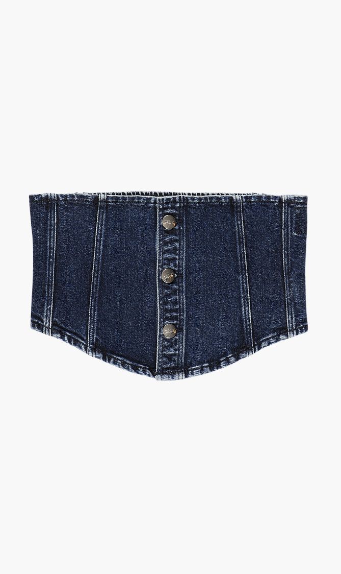 

Karl Lagerfeld Denim Bandeau Top