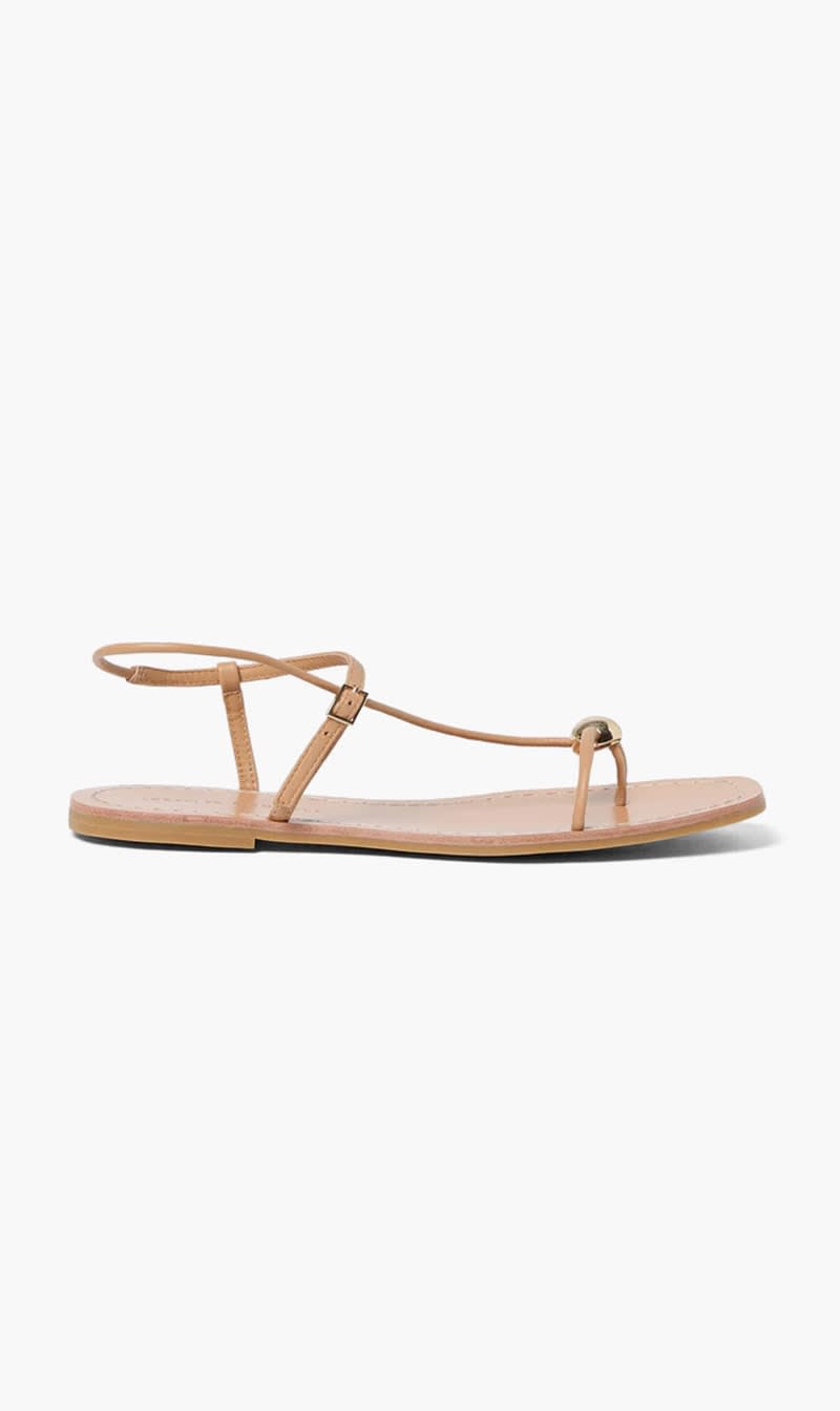 

Loeffler Randall Beige Lara Barely There Strappy Sandal for Women | The Deal Outlet