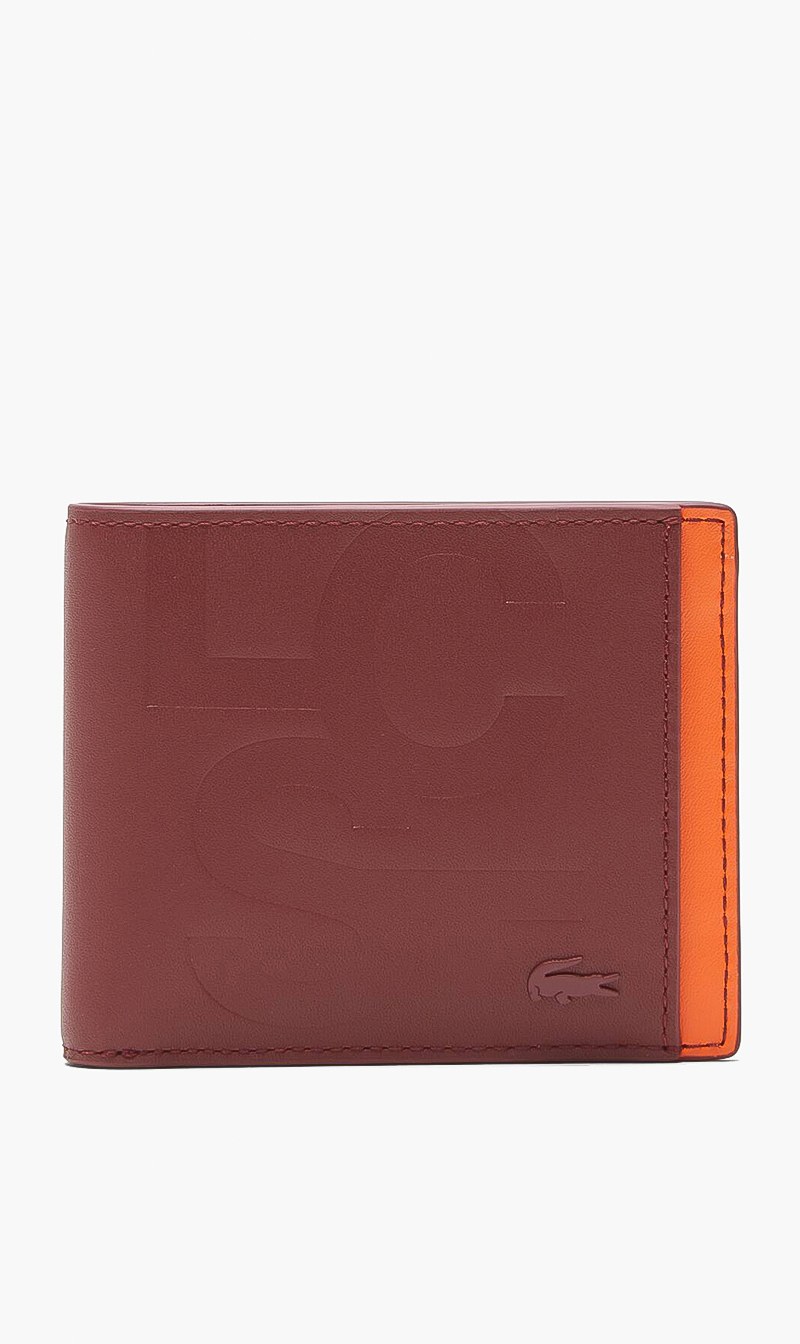 

Lacoste print color block billfold | the deal outlet, Red