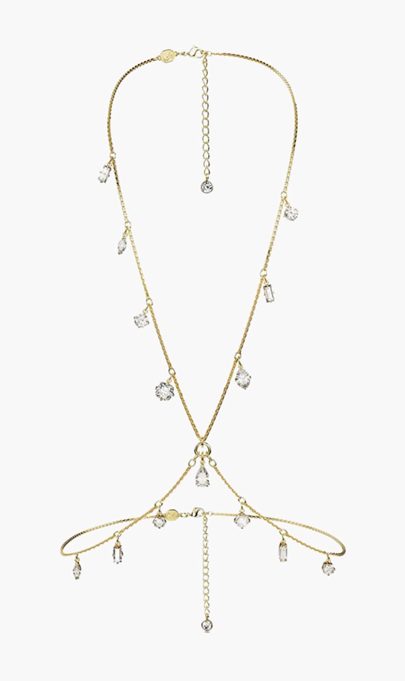 

Swarovski Gold Dextera Body Chain Necklace for Women | The Deal Outlet
