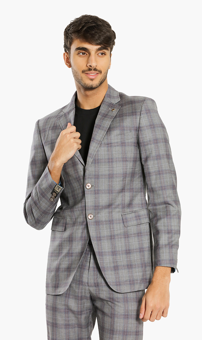 

Debonair Check Modern Fit Suit Jacket