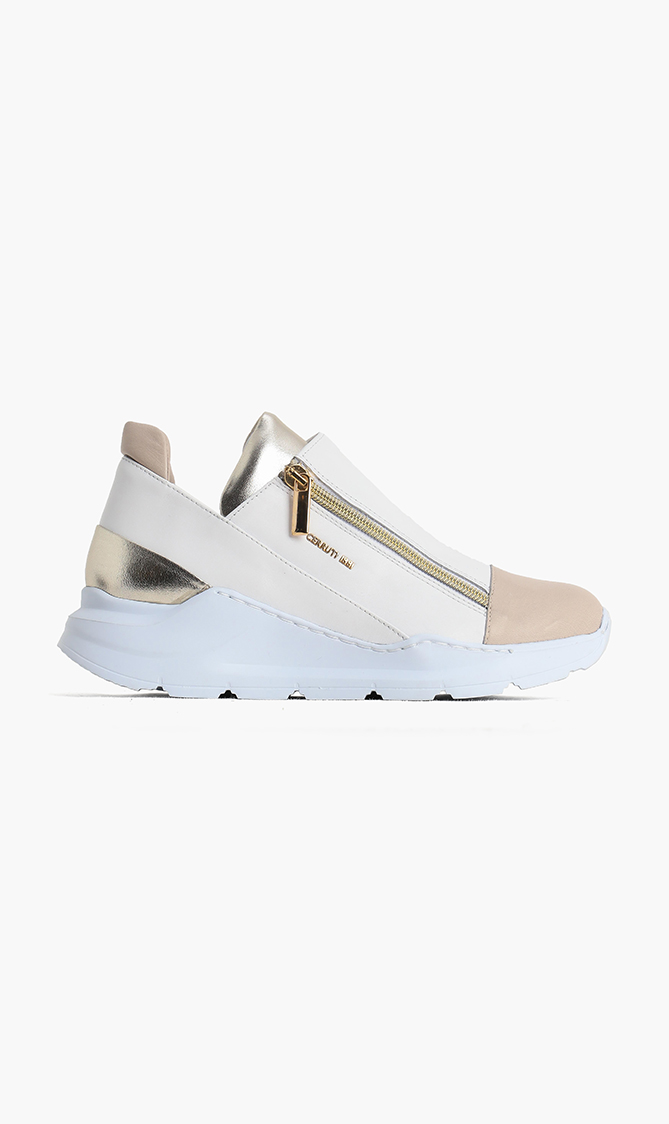 

Cerruti Zipped Leather Sneakers