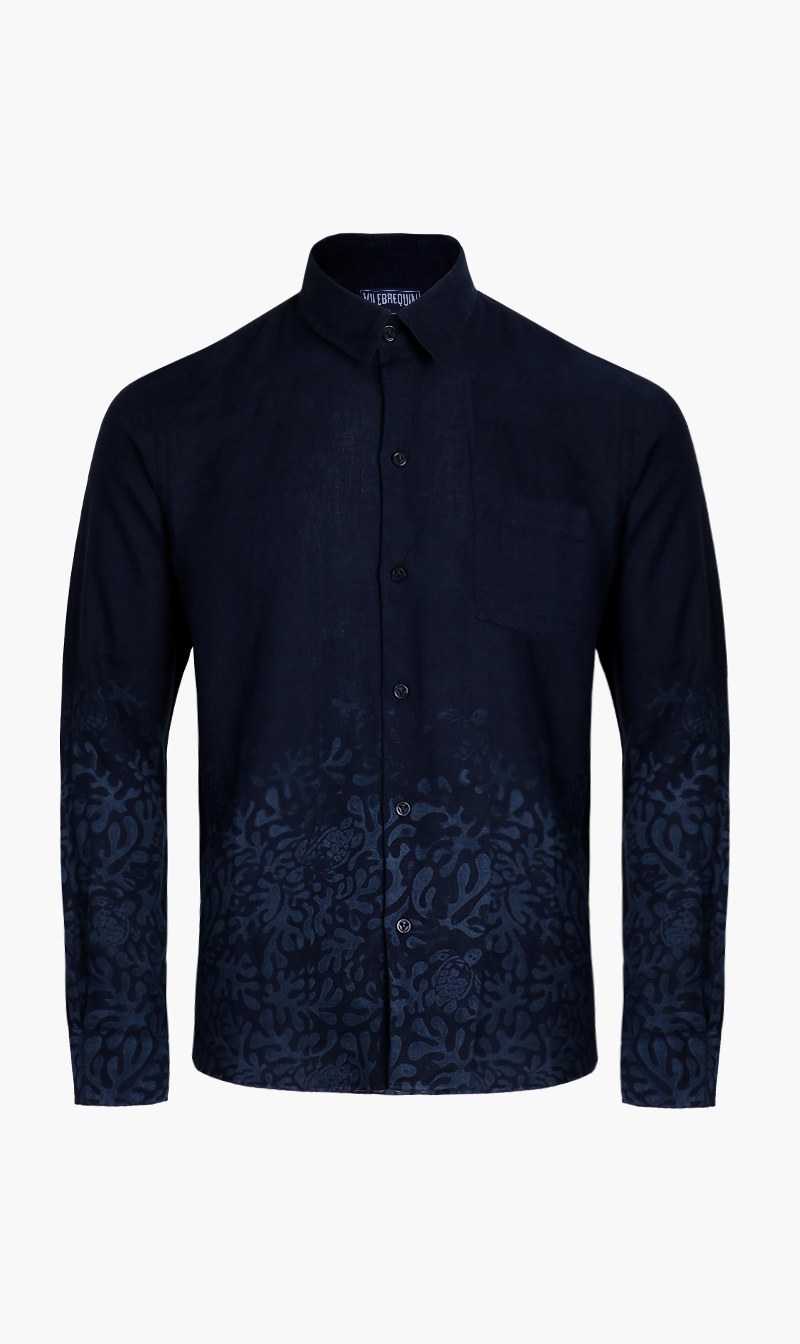 

Vilebrequin Blue Tropical Linen Shirt for Men | The Deal Outlet