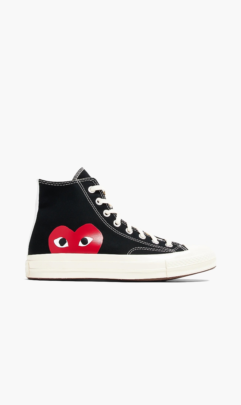 

Play X Converse High Top Canvas Sneakers, Black