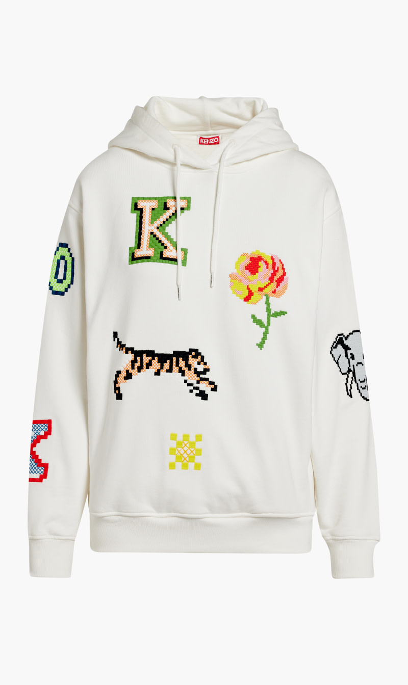 

Kenzo Pixel Regular Hoodie, White