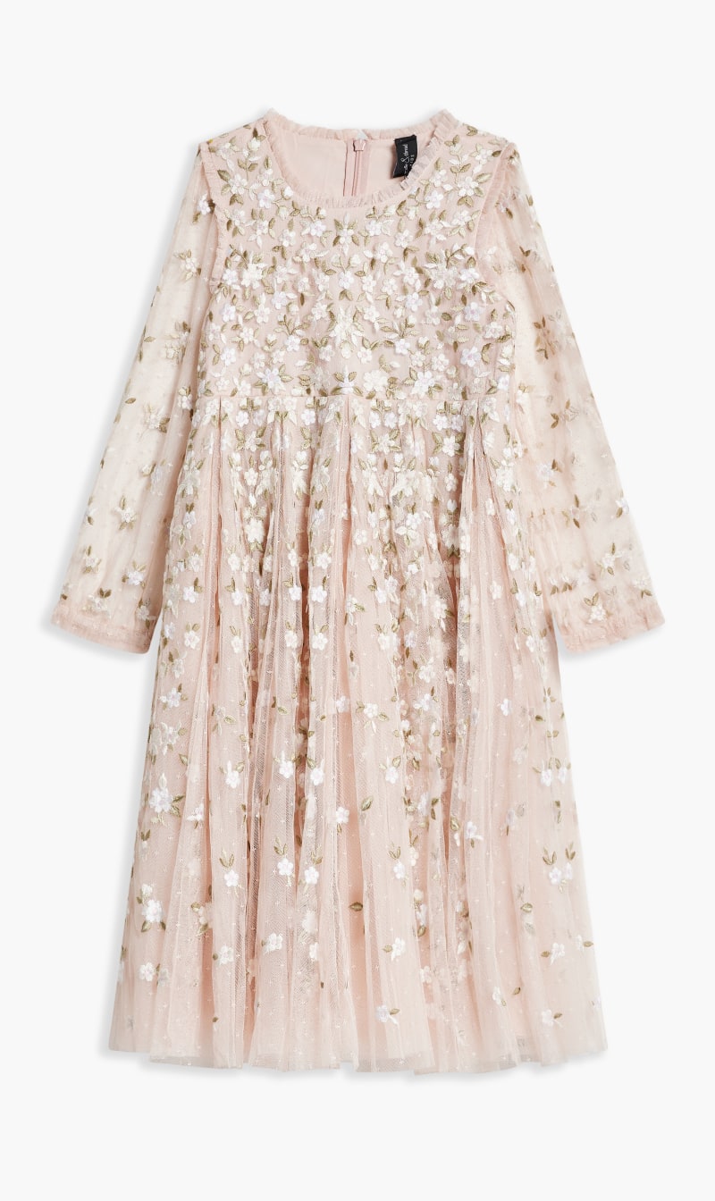

Camellia Ditsy Long Sleeve Kids Dress, Pink