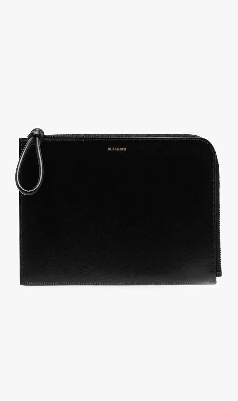 

Jil Sander Black Giro Envelope Lg K-palmellato Lux & New Calf Wnappa Lining (oro Js) for Women | The Deal Outlet