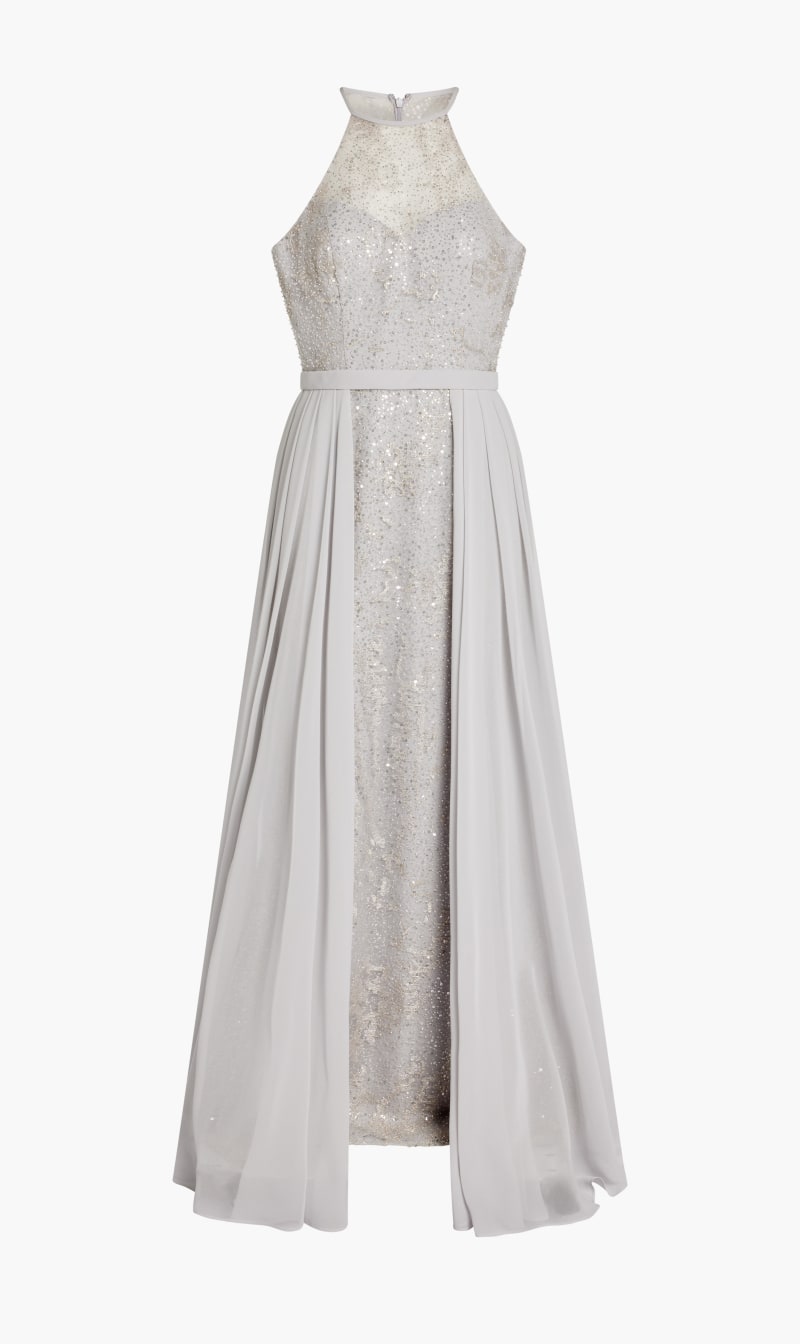 

Basix Black Label Silver Womens Dress for Women | The Deal Outlet