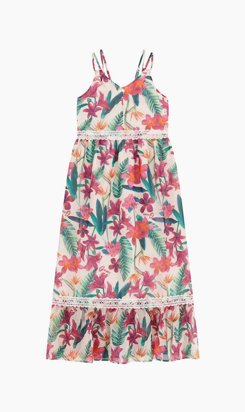 

Guess Pink Chiffon Sl Dress for Girls | The Deal Outlet