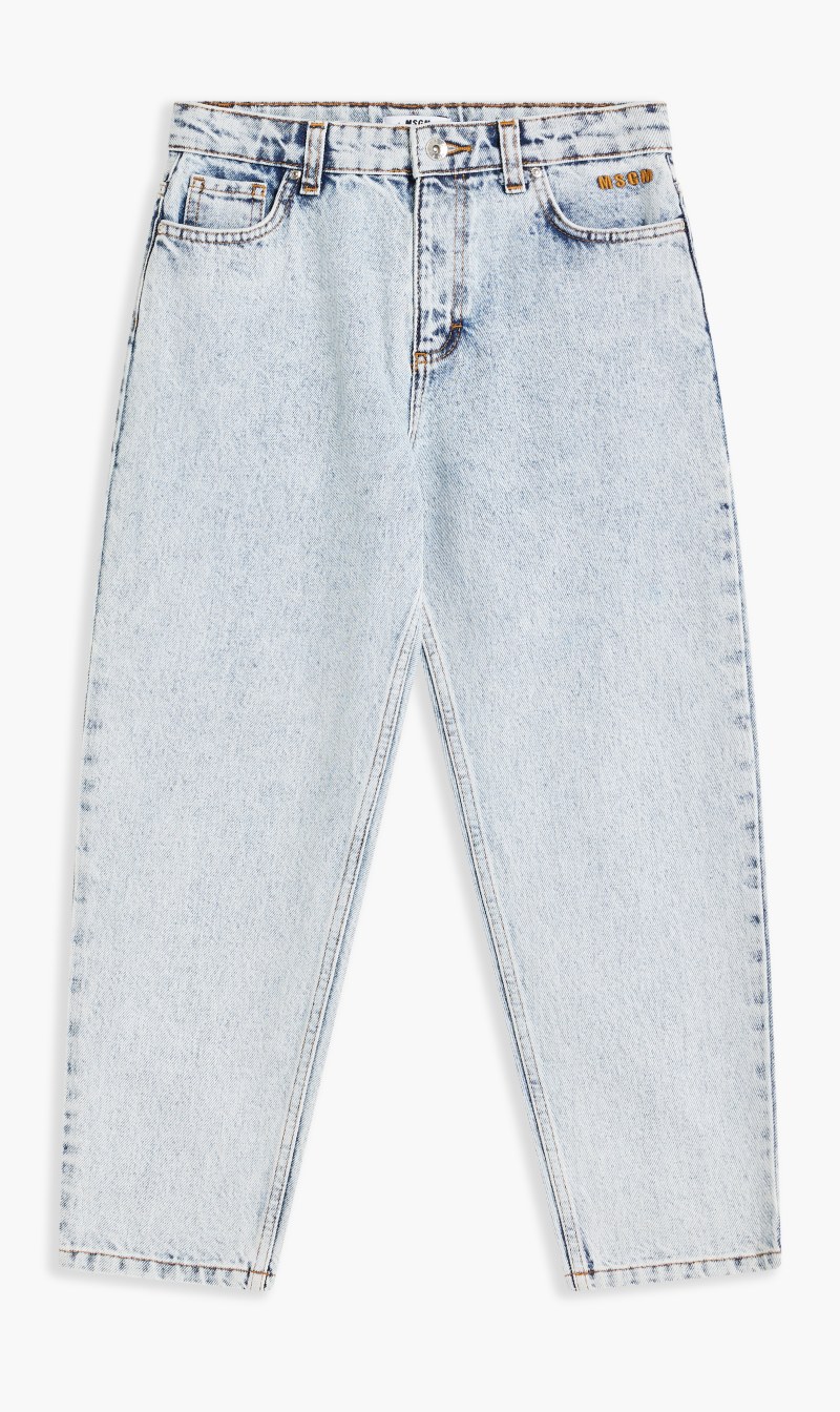 

Msgm Blue Denim Trousers Girl for Kids | The Deal Outlet