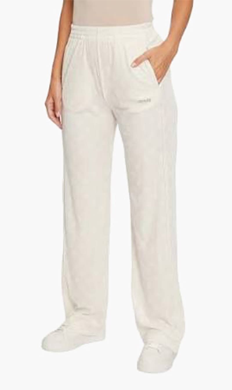 Guess White Krissy Straight Long Sweatpants for Women
