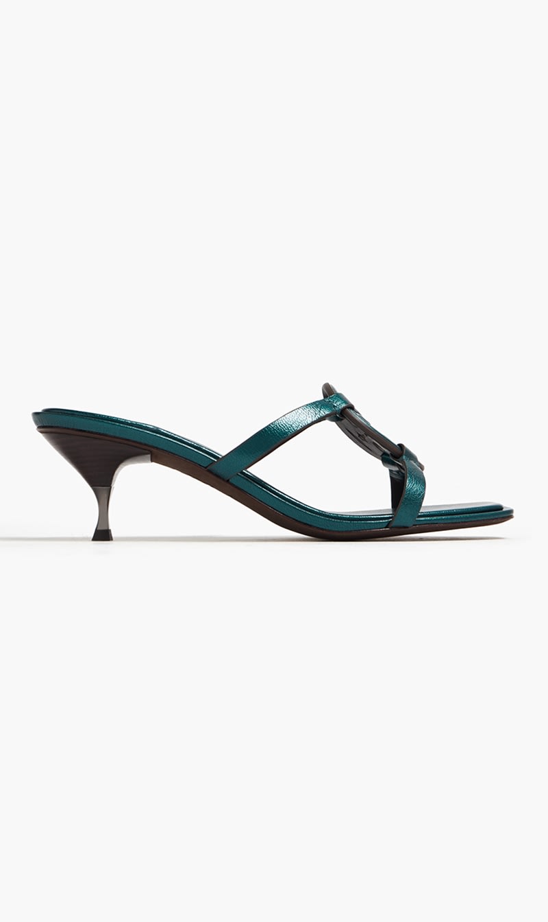 

Tory Burch Green Miller Bombe Sandals for Women | The Deal Outlet