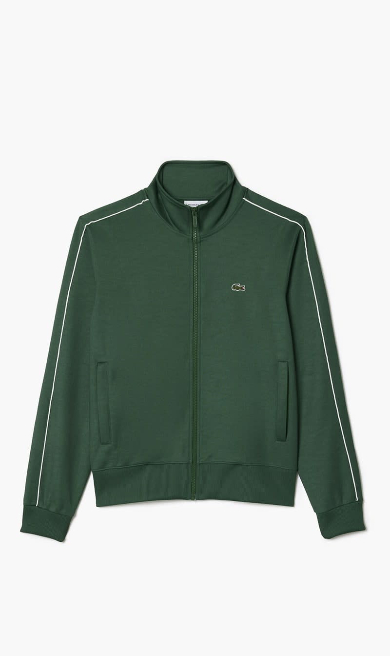 

Lacoste Green Paris Pique Zip Front Track Jacket for Men | The Deal Outlet