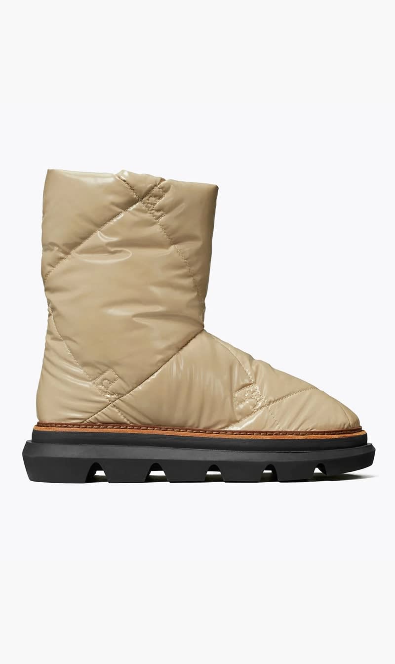 

Tory Burch Beige Sleeping Bag Pull On Boot for Women | The Deal Outlet