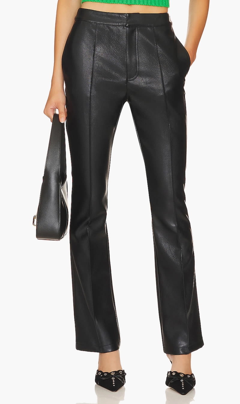 

Line And Dot Black Reina Vegan Leather Pants- Black for Women | The Deal Outlet