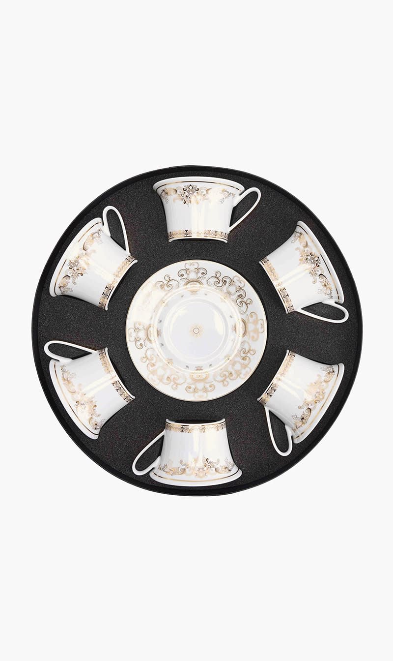 

Versace White Medusa Gala Tea Cup & Saucer White Set Of 6 | The Deal Outlet