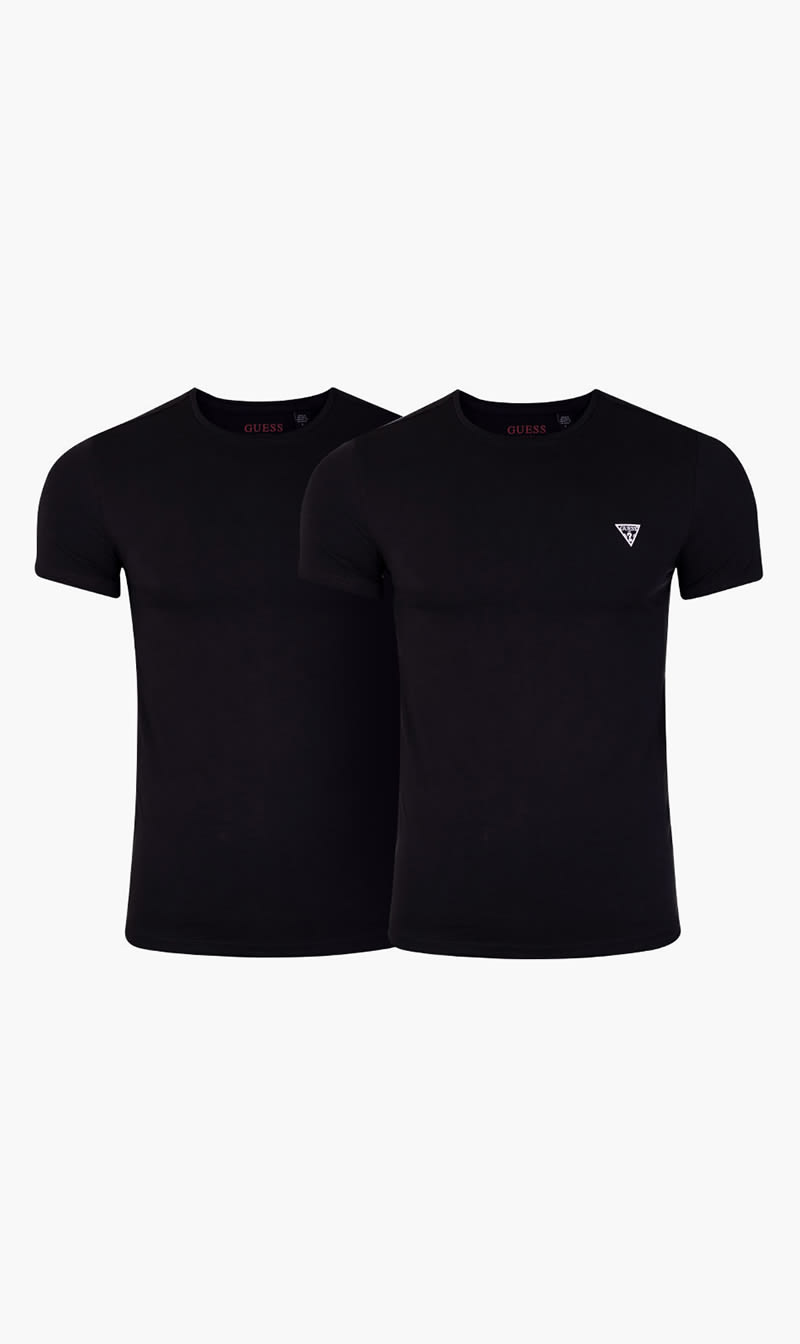 

Guess Black Pack Of 2 Black Crew Neck T-shirt for Men | The Deal Outlet