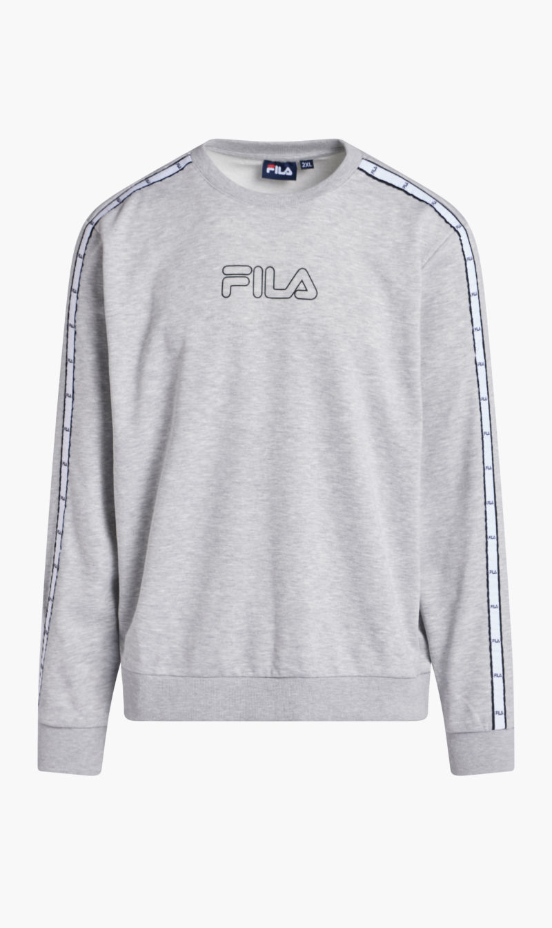 

Fila Grey Tape Crew High Build Print for Men | The Deal Outlet