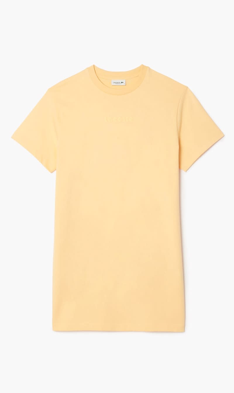 

Lacoste Orange Oversized Short Sleeved Jersey Dress for Women | The Deal Outlet