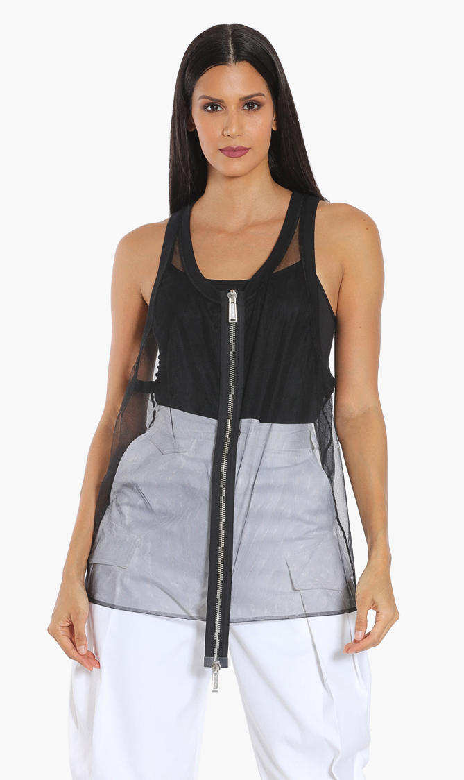 

Dsquared2 Mesh Sleeveless Top