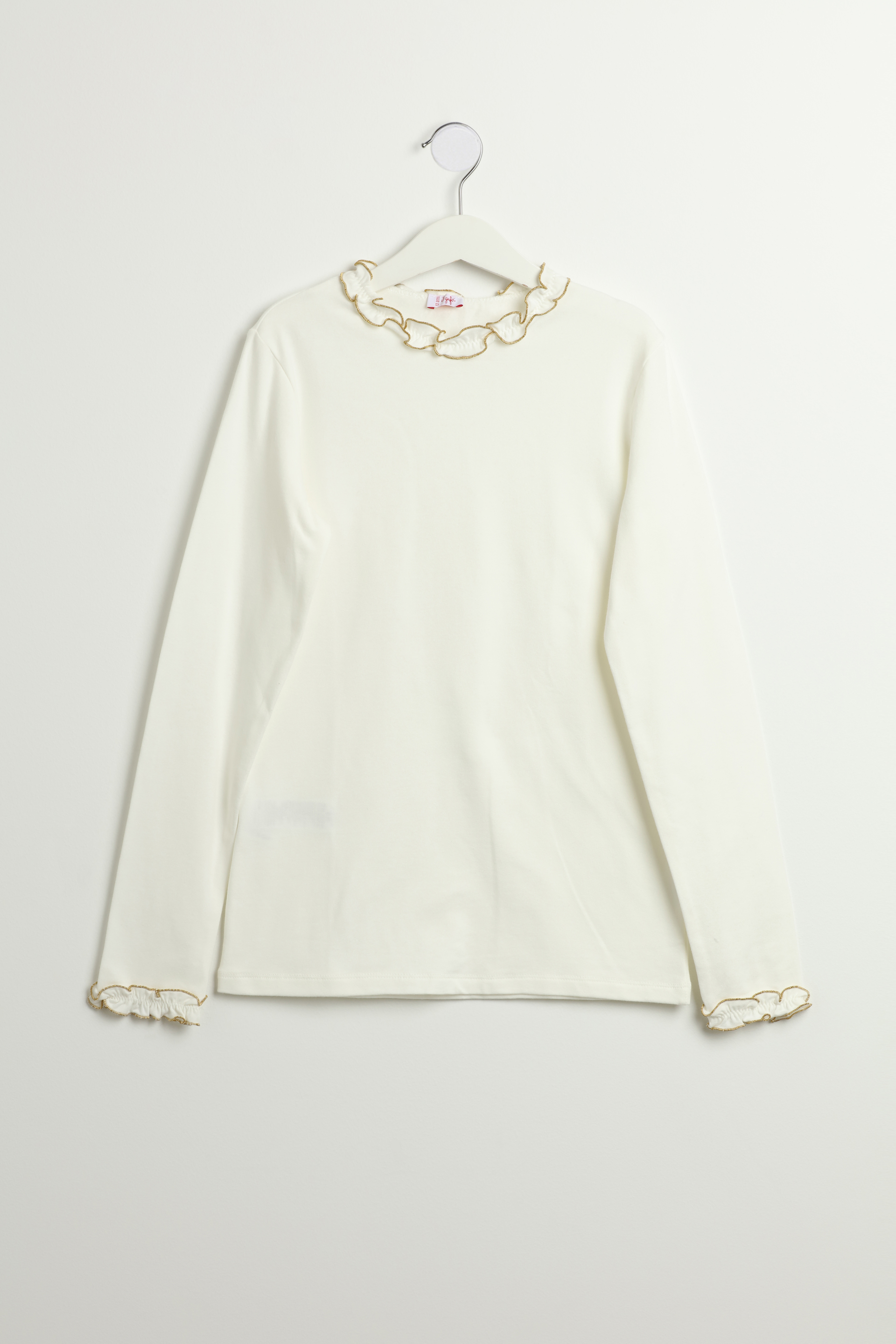 

Il Gufo Ruffled Trim Long Sleeves Top
