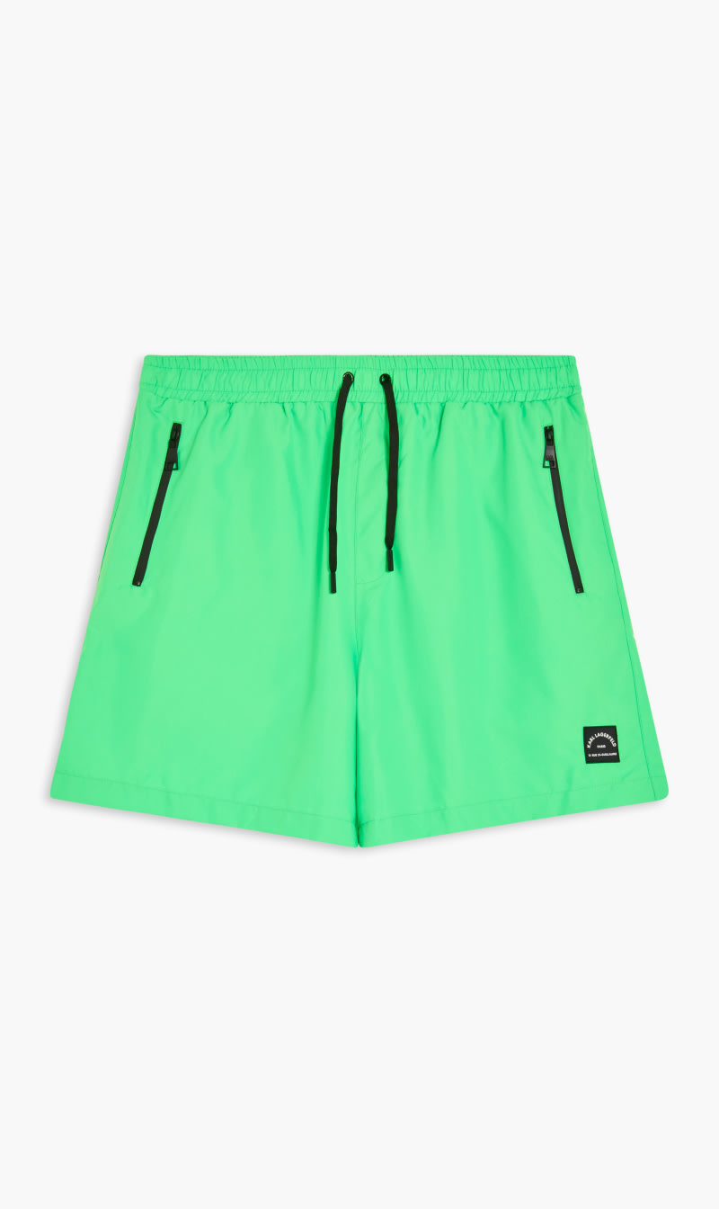 

Karl Lagerfeld Green Tonal Med Boardshorts for Men | The Deal Outlet
