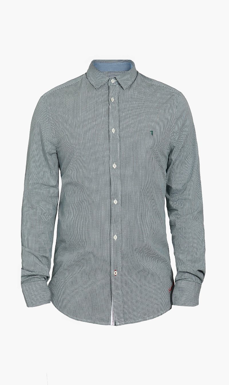 

Slim Fit Trend Collar Shirt, Green