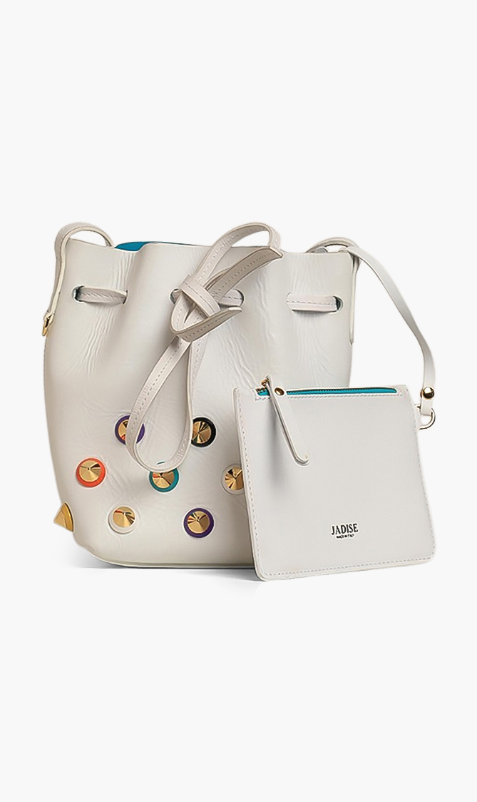 

Jadise Pyramid Studs Bucket Bag