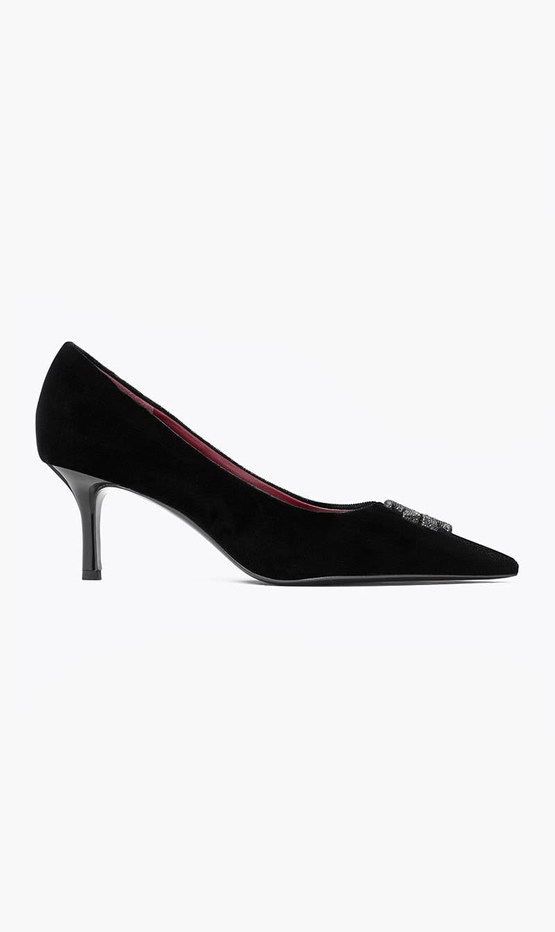 

Tory Burch Black Eleanor Pave Pump for Women | The Deal Outlet