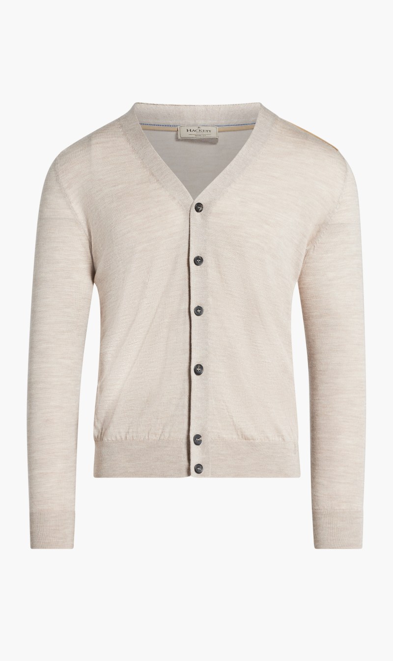 

Hackett London Beige Myf Saville Row Cardi for Men | The Deal Outlet