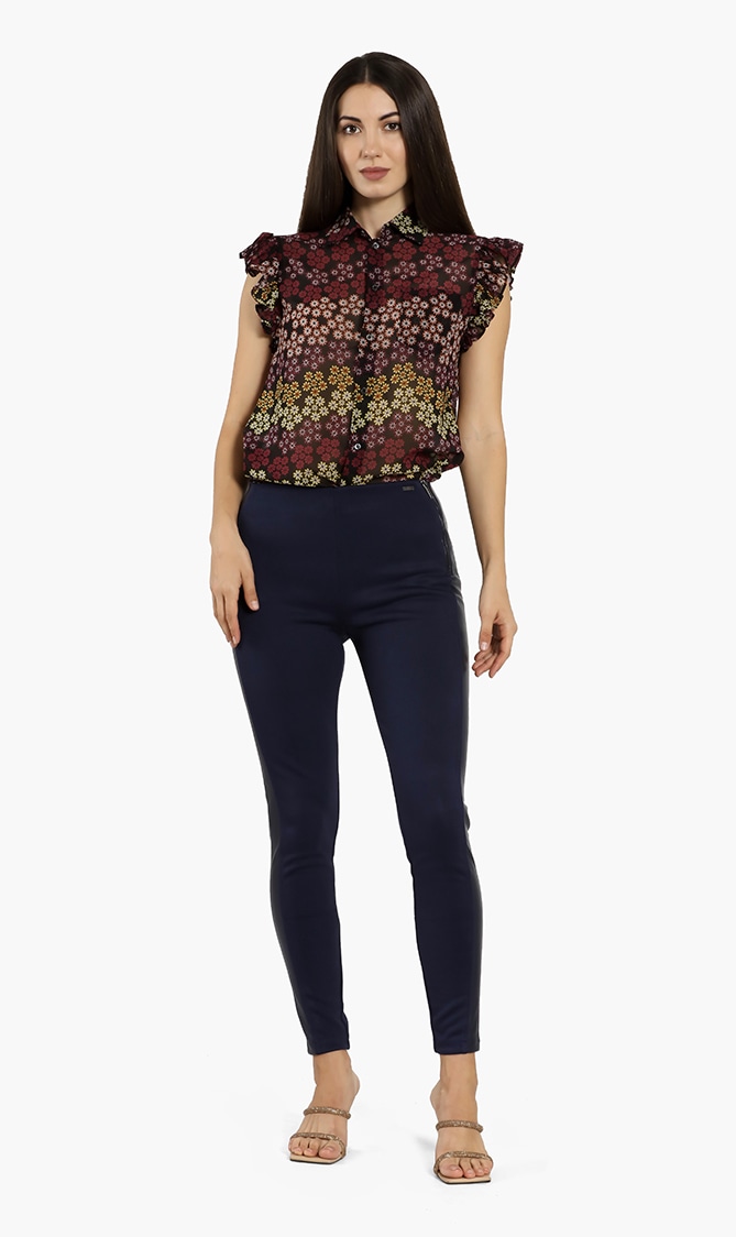 

Contrasting Side Stripe Leggings