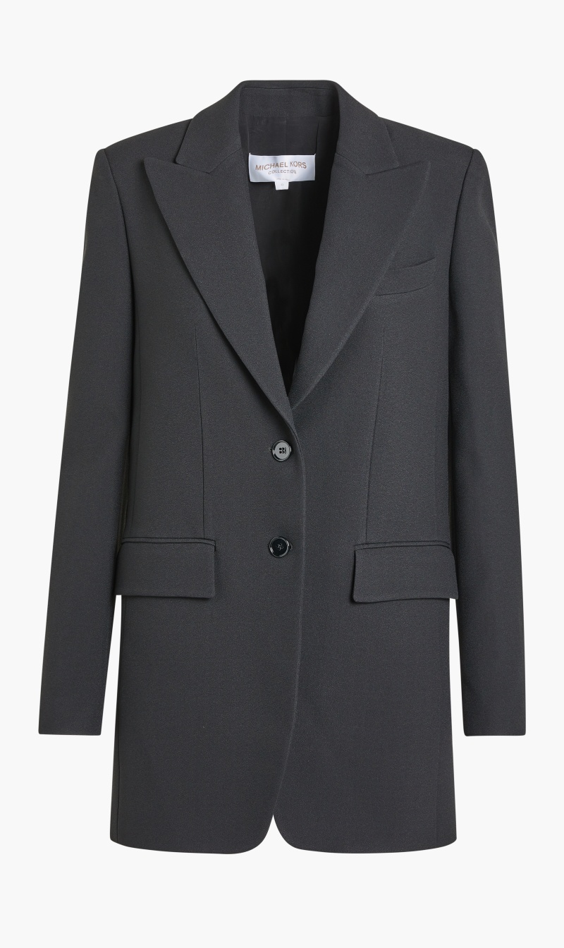 

Michael Kors Black Sable Boyfriend Blazer for Women | The Deal Outlet