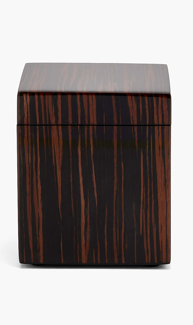 

Pacific Connections Brown Macassar Ebony Cube Box | The Deal Outlet