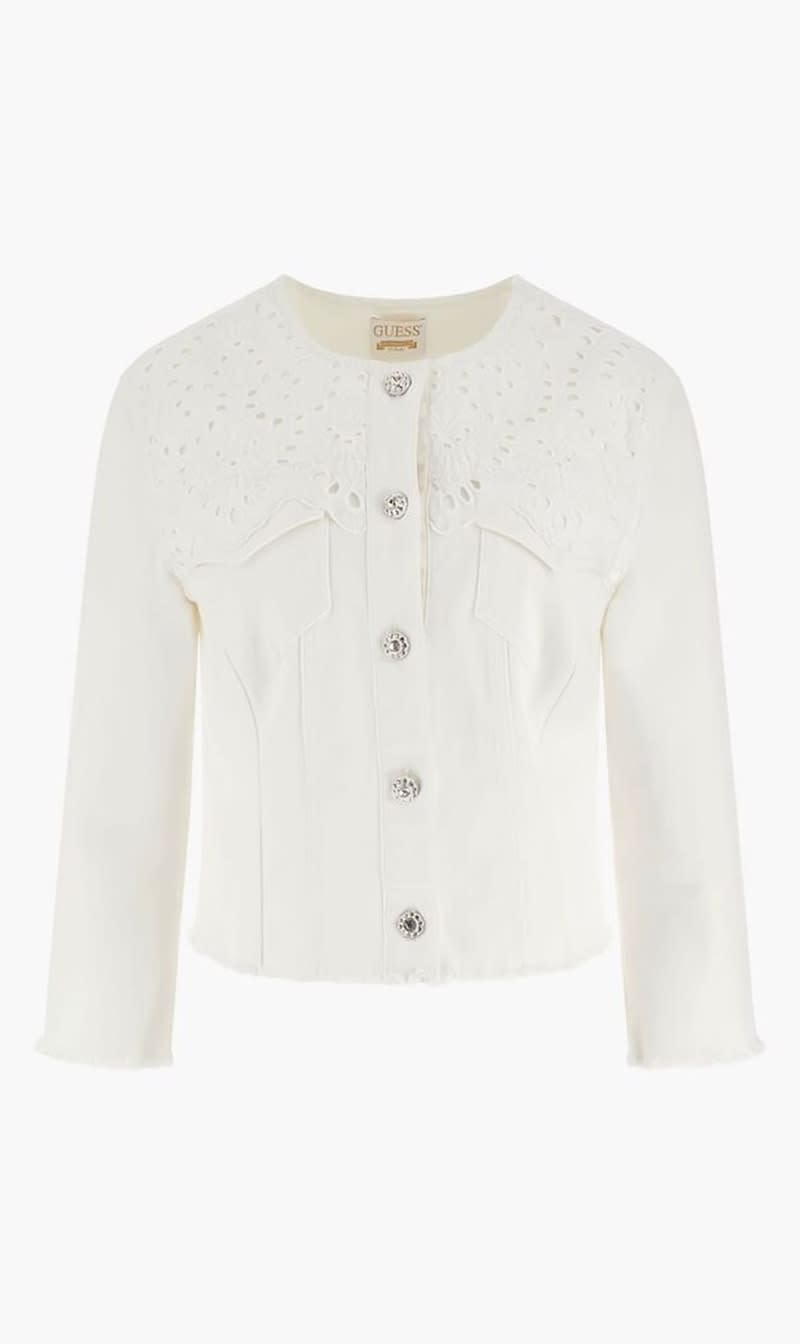 

Guess White Teresa Jacket for Women | The Deal Outlet