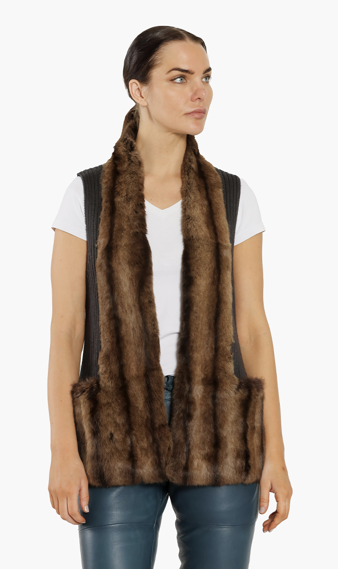 

Zadig & Voltaire Fonda Deluxe Fur Trim Vest