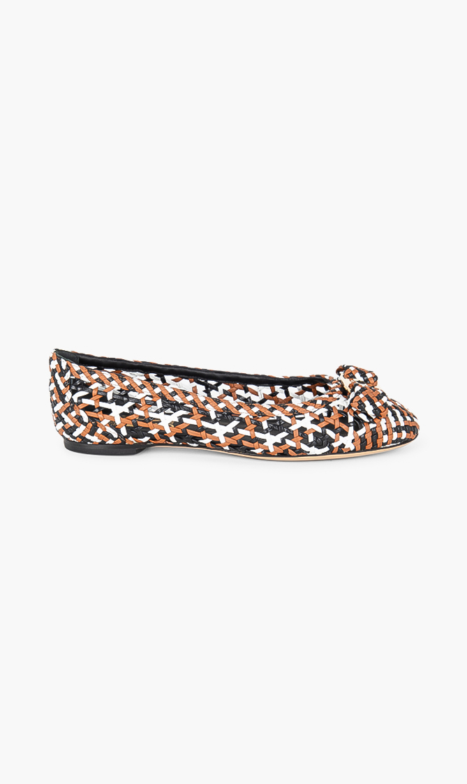 

Salvatore Ferragamo Varina Woven Ballet Flats