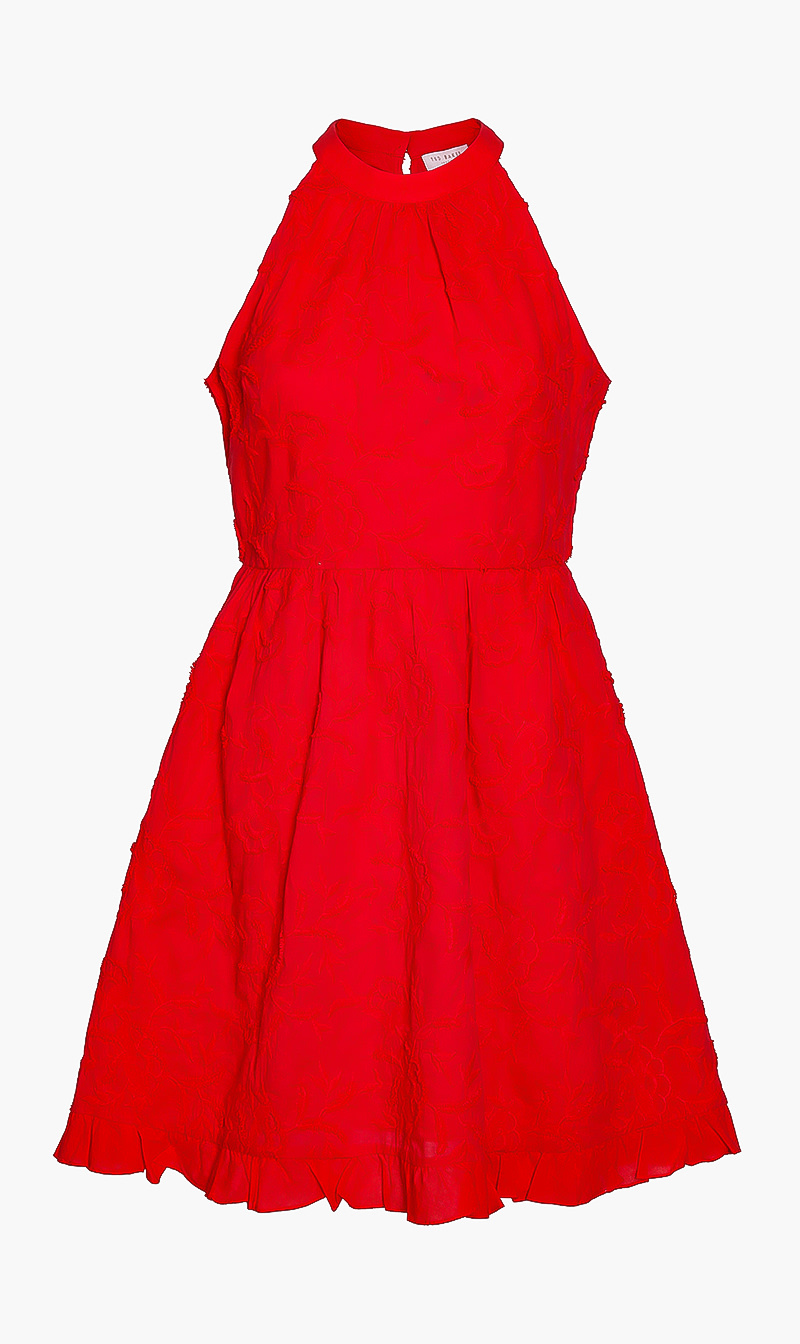 

Ted Baker Halter Neck Embroidery Dress