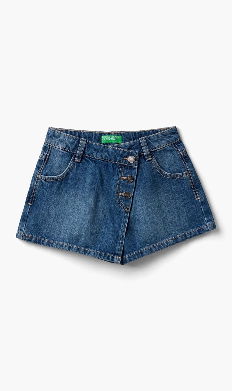 United Colors Of Benetton Dark Blue Denim Culottes for Girls