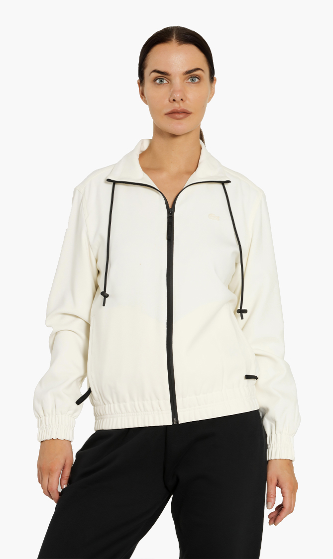 

Lacoste Zippered Collar Flowy Wool Blend Jacket