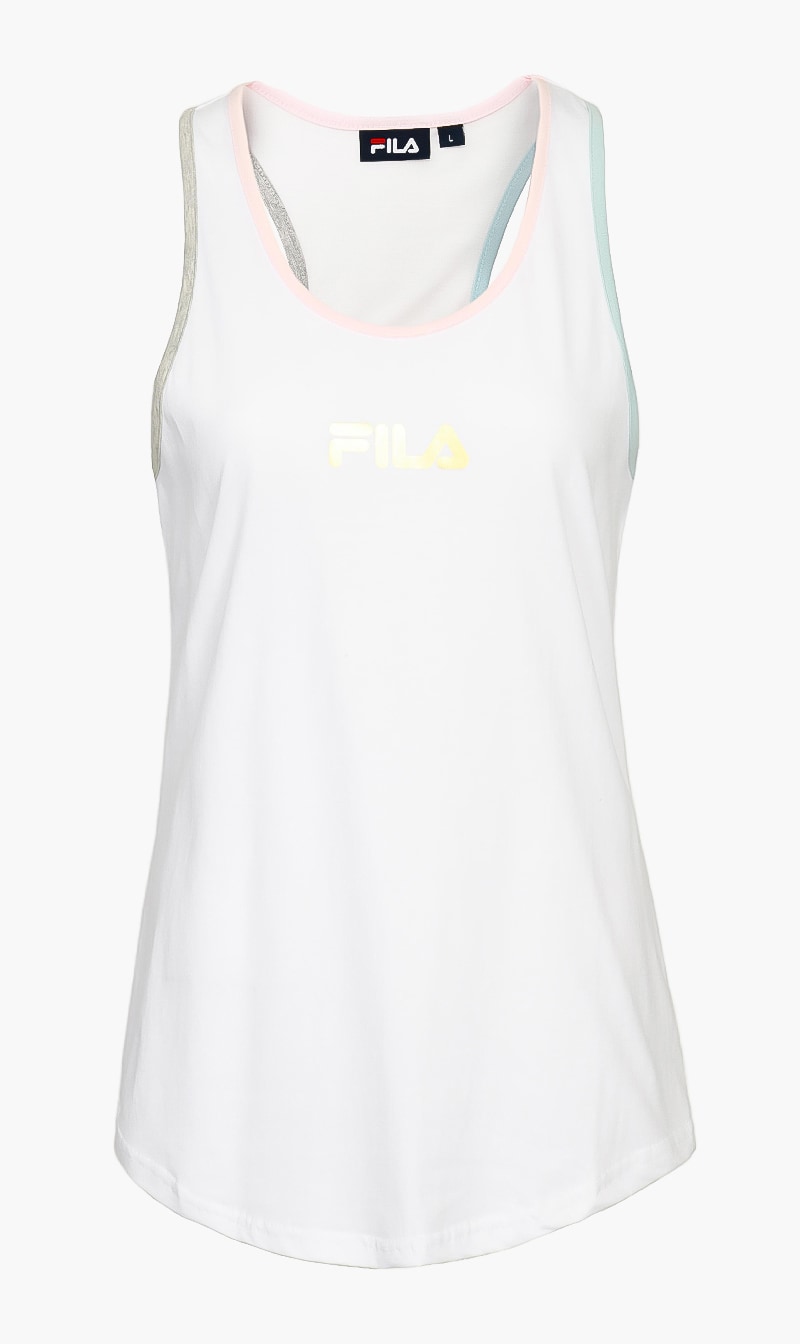 

Fila White Azure Tank Top for Women | The Deal Outlet
