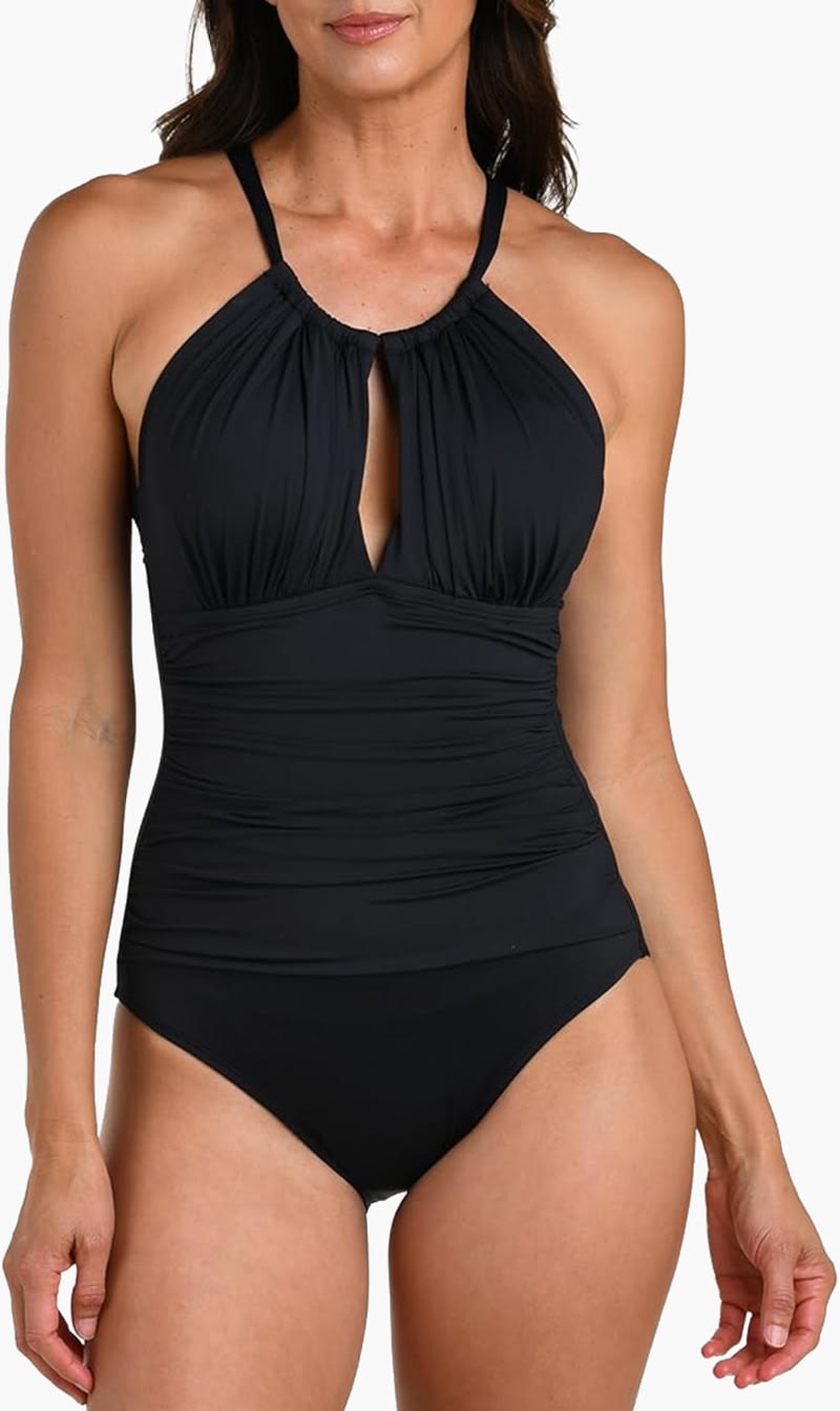 Seafolly Black Modern Take Keyhole One Piece for Women